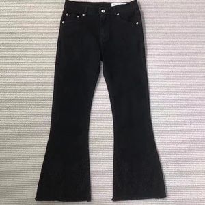 Korean Brand crop flare jeans